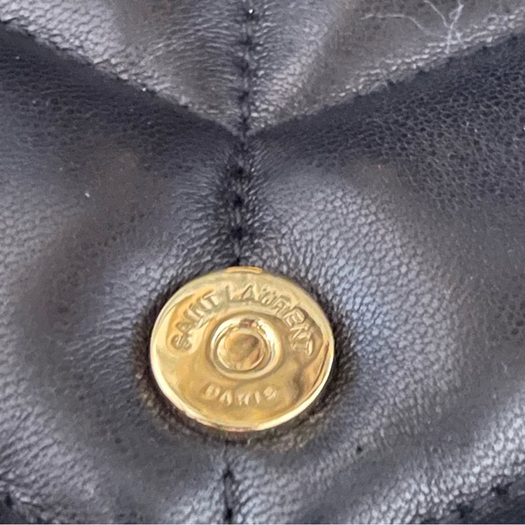 Saint Laurent Toy Puffer Shoulder Bag Quilted Black Lambskin EXCELLENT - Picture 9 of 12